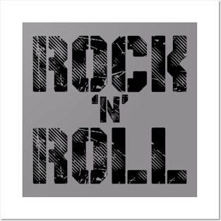 rock n roll logo Posters and Art